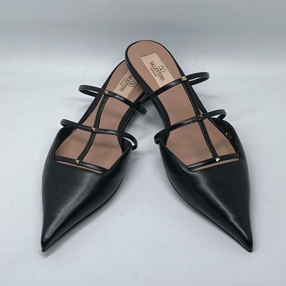 Valentino Garavani Rockstud Wispy Calfskin Mules size 37 - Picture 1 of 14